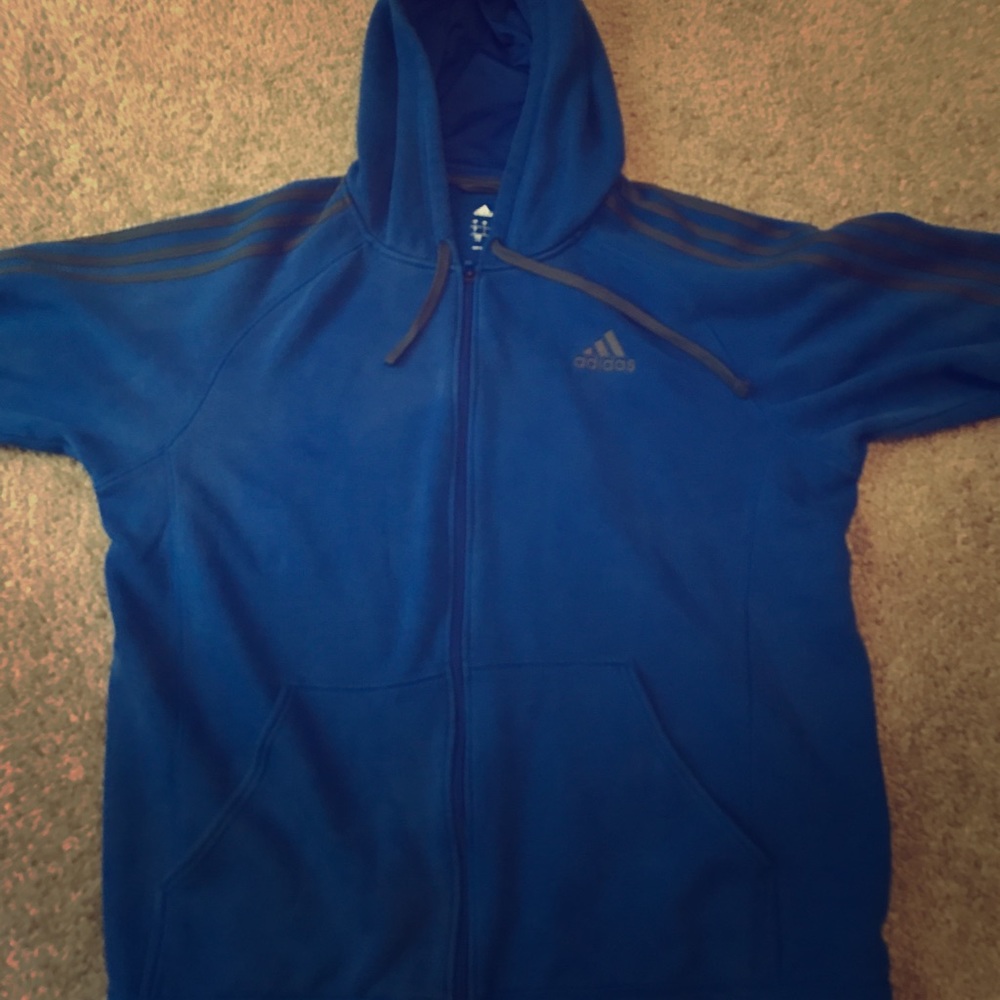 Men’s large blue Adidas zip up jacket